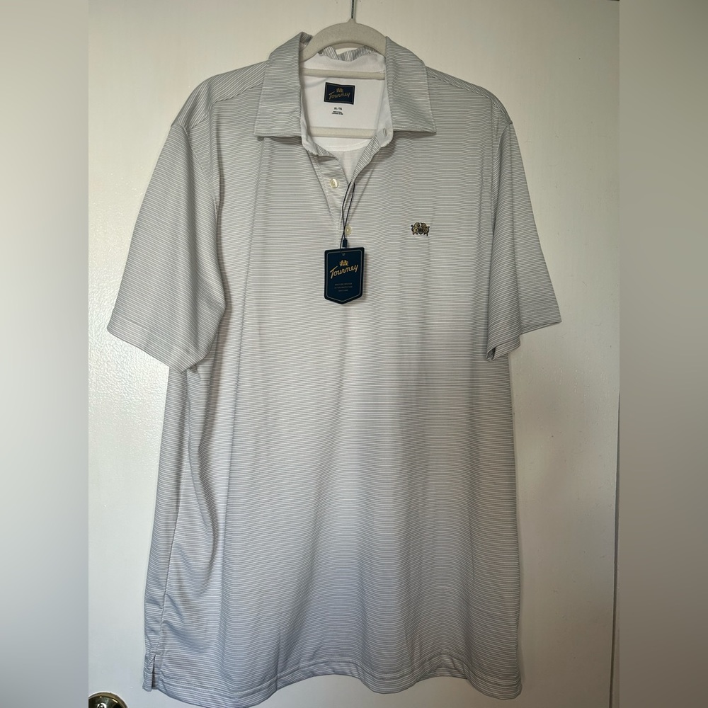 Blue and White Striped collared Tommy Bahamas shirt